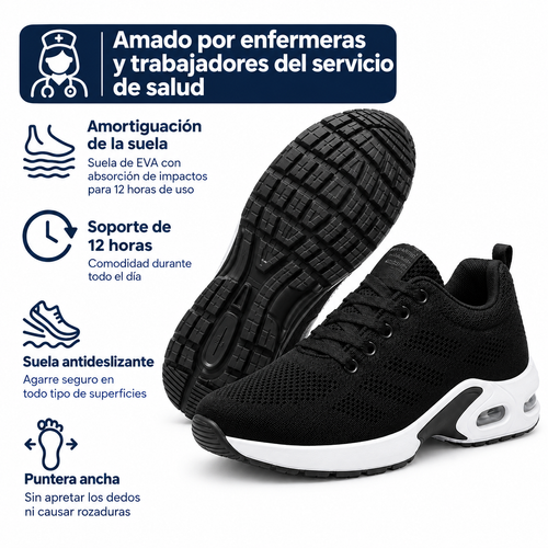 Brisa – Zapatillas de Confort 12H para aliviar la presión en pies, rodillas y espalda
