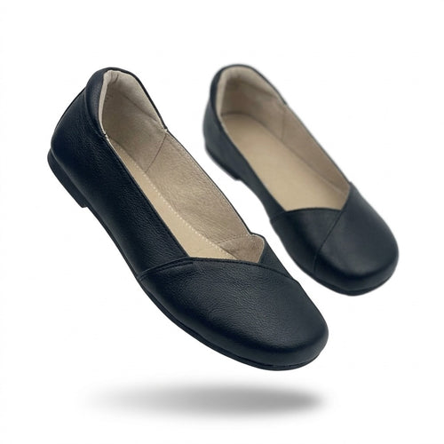 Ronda – Las bailarinas barefoot de piel para pies anchos