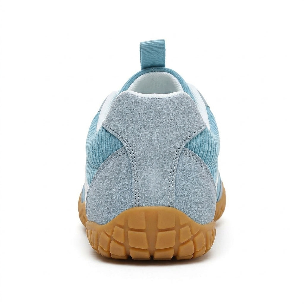 Rambla azul cielo, zapatilla barefoot para pies anchos – vista trasera