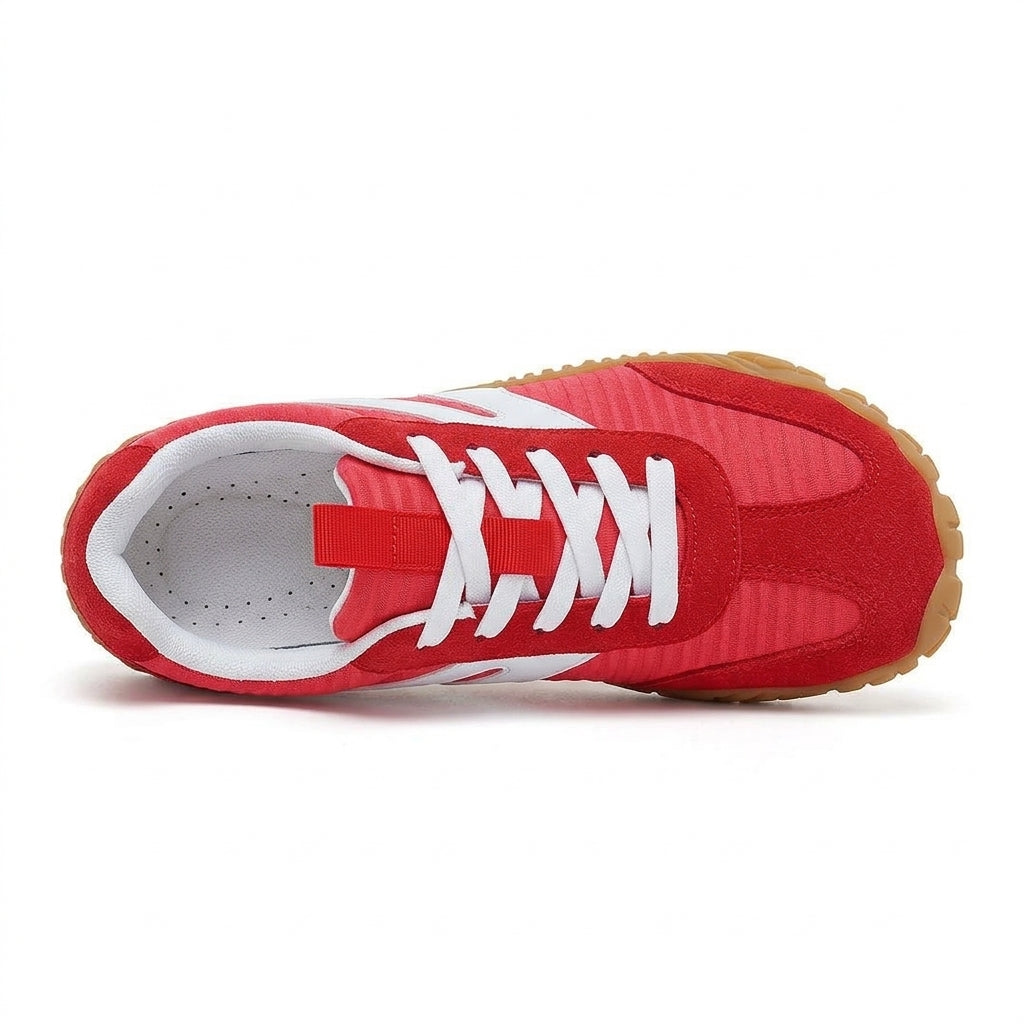 Rambla roja, zapatilla barefoot para pies anchos – vista desde arriba