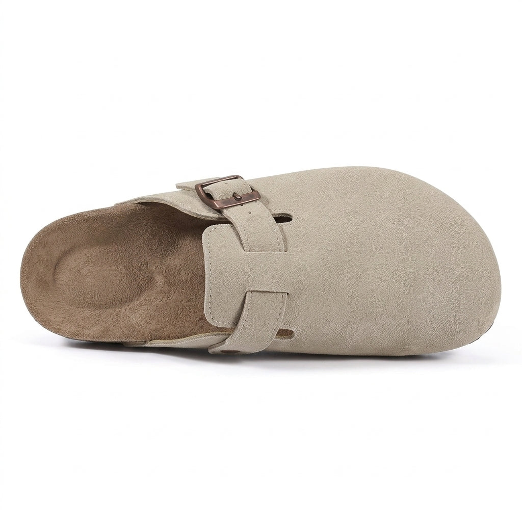 Patio Pantuflas Gris - cenital
