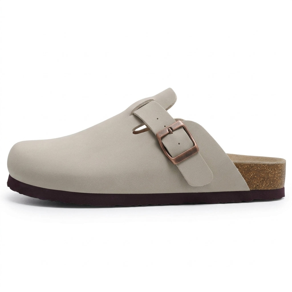 Patio Pantuflas Gris claro - lateral