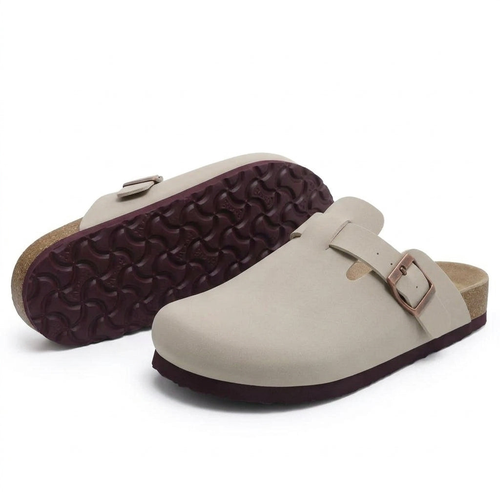 Patio Pantuflas Gris claro - par con suela