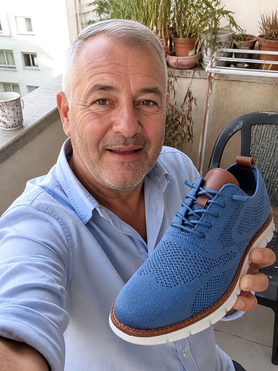 Cliente con el Zapato Navarros - terraza