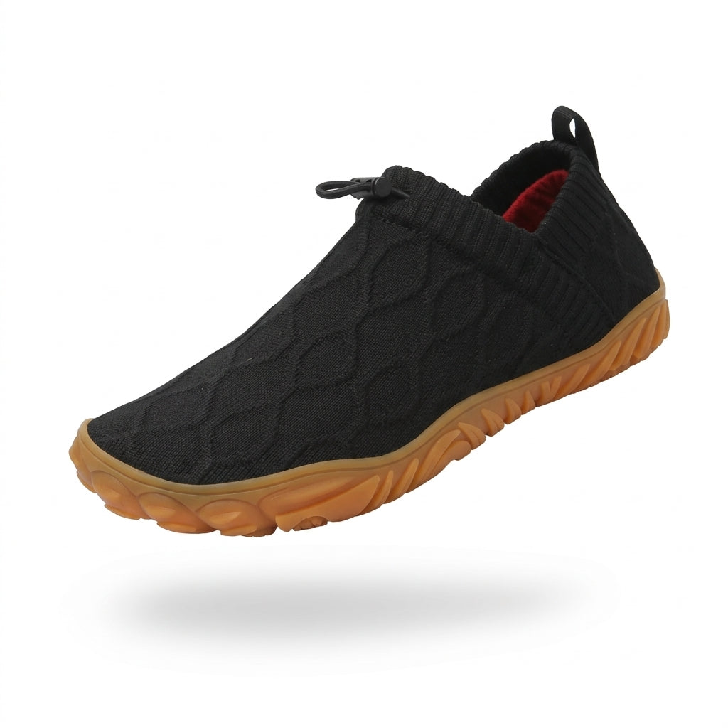 Vereda, zapatilla barefoot sin cordones negra